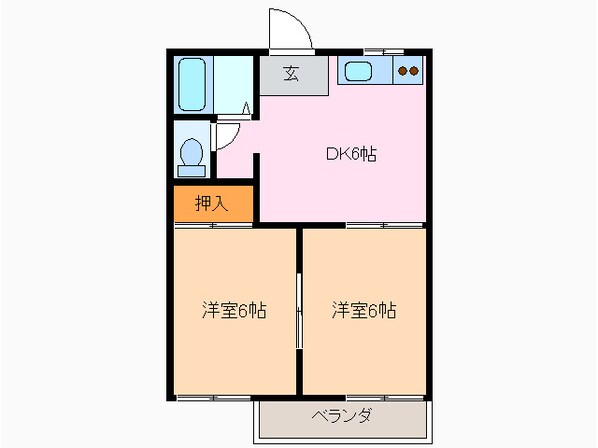 アピアランス神の倉の物件間取画像